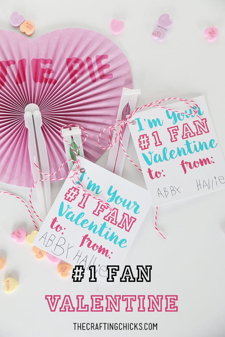 #1 Fan Valentine with Heart Shaped Paper Fans