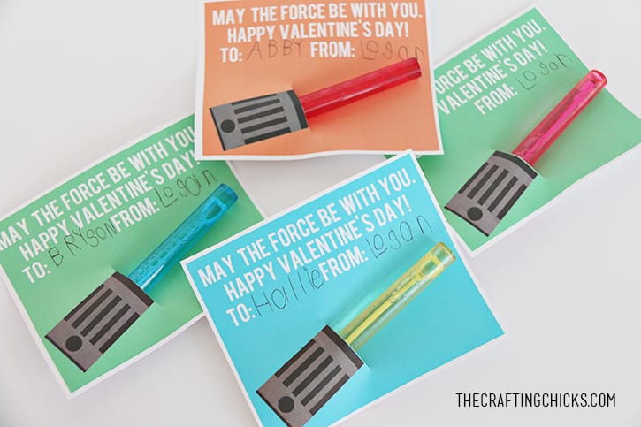 Star Wars Lightsaber Bubble Wand Valentines
