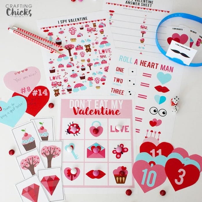 Valentine-Printable-pack from the Crafting Chicks