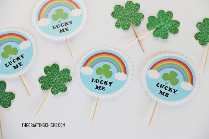 sm st patricks day cupcake toppers
