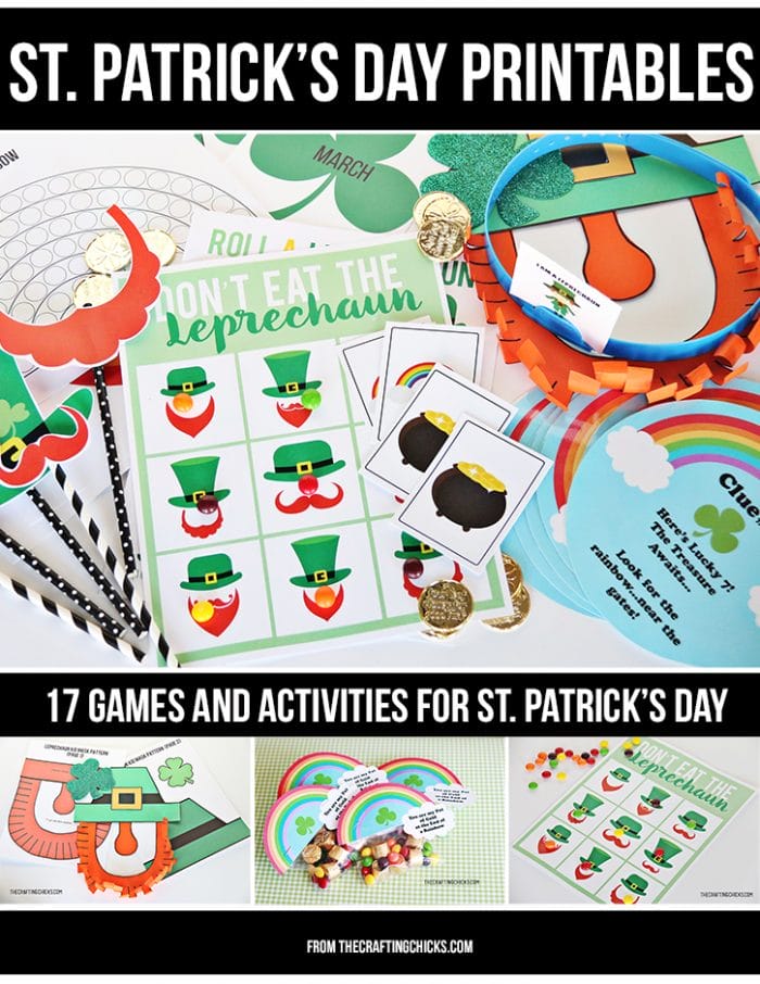 St. Patrick's Printable Pack - games, activities, photo props, gift tags... so many printables for your St. Patrick's Day party!