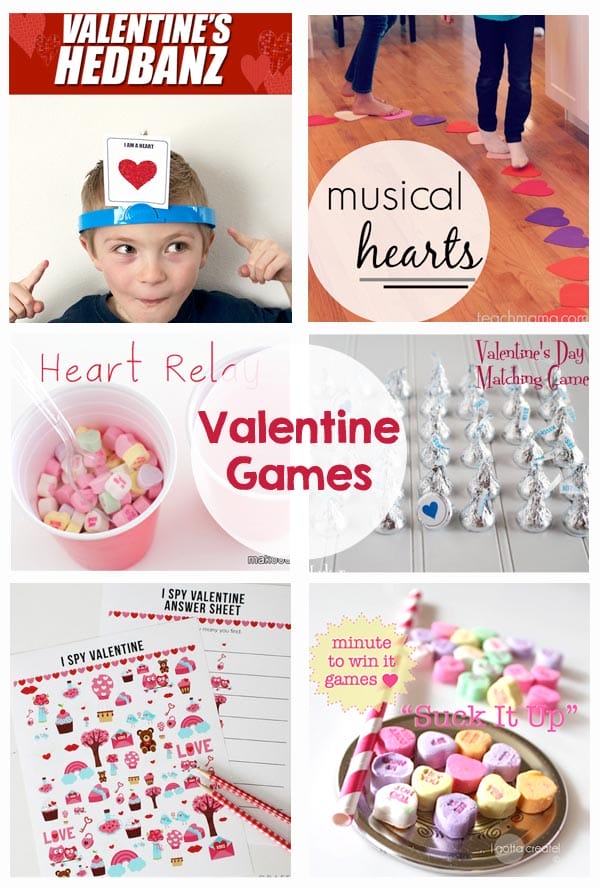 Valentine Games - Ispy, Matching game, Minute to win it, Dont' Eat Pete, Cootie Catchers, Bingo, Musical Hearts - This is perfect for class parties!