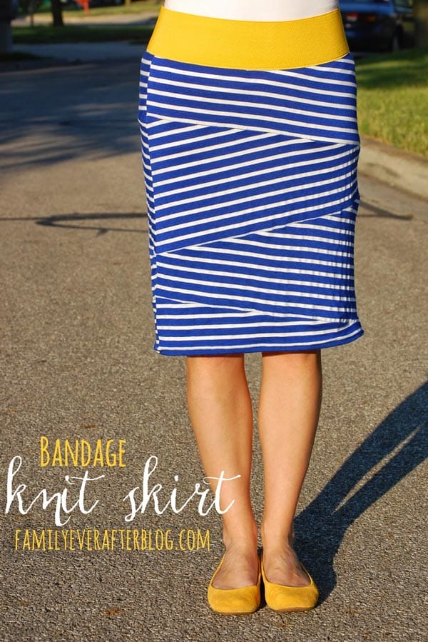 Bandage style knit skirt tutorial
