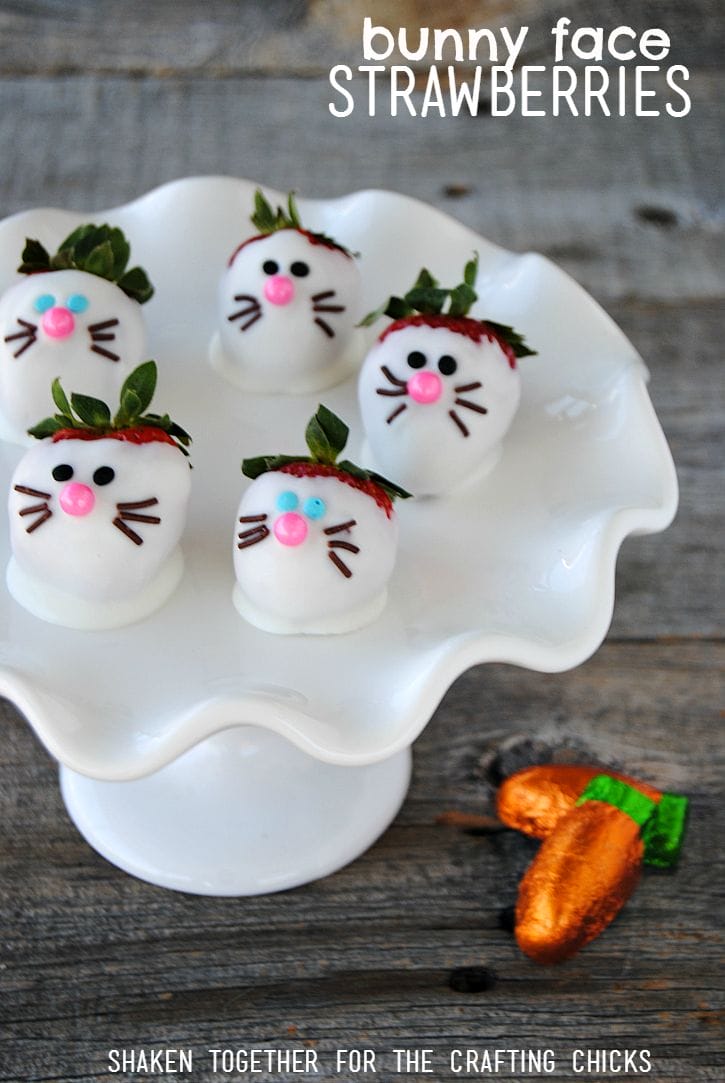 Bunny Face Strawberries are the cutest no bake Easter treat ever!