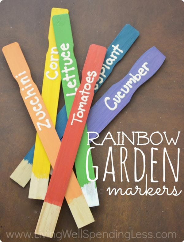 Rainbow Garden Markers