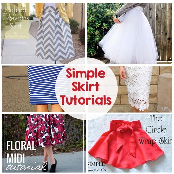 Simple Sewing Tutorials - Skirts - Maxi skirt, pencil skirt, tulle skirt, circle skirt, midi skirt... I can't wait to get sewing!