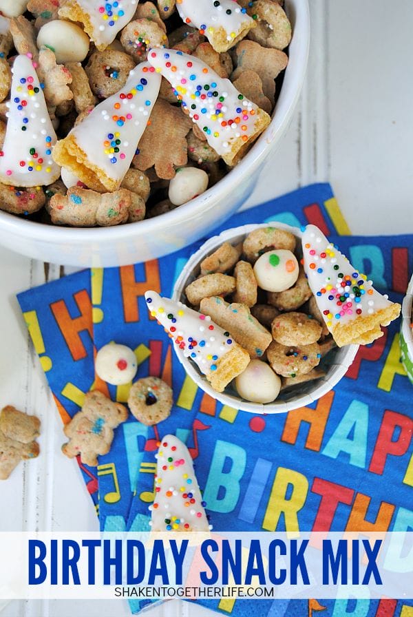 Birthday Snack Mix from Shaken Together!