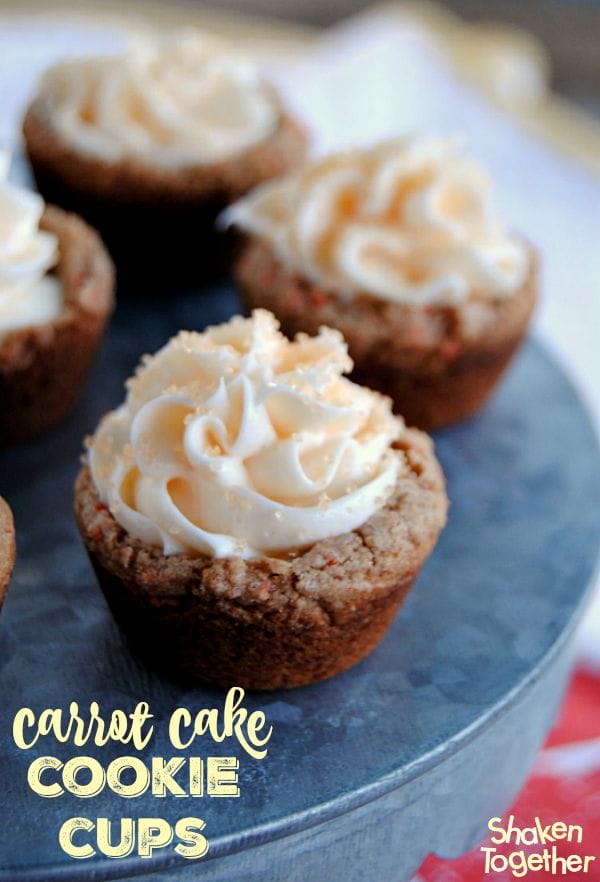 Carrot Cake Cookies Cups from Shaken Together
