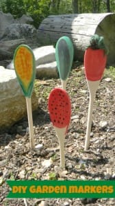 Painted spoon garden markers