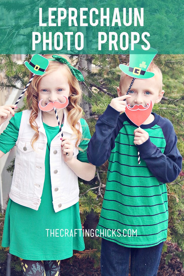 DIY Leprechaun Photo Props Printables - A simple St. Patrick's Day party activity!