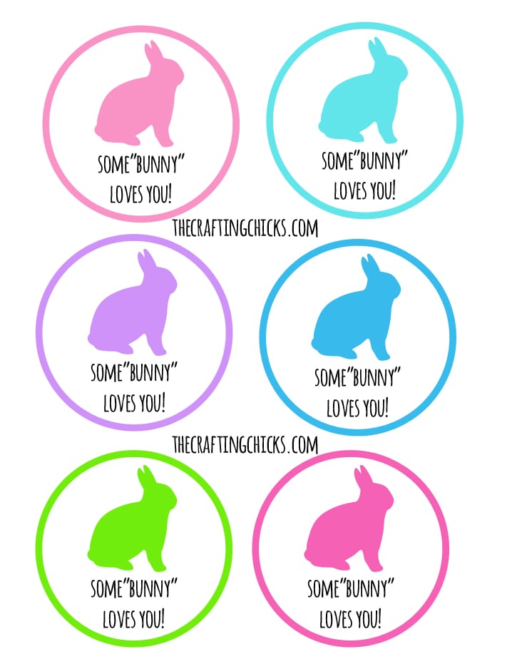 Some"bunny" Loves You - Easter Treat Tag Free Printable