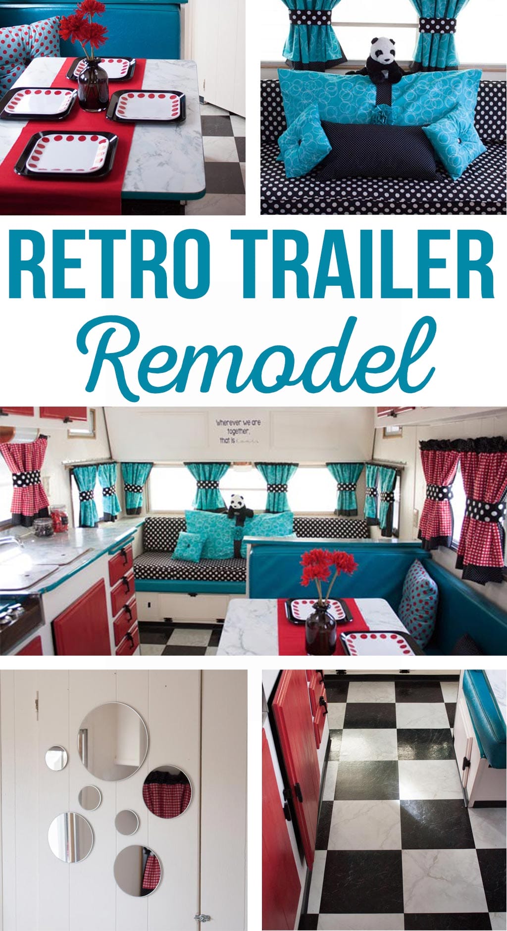 Vintage Trailer Remodel - Retro Trailer - This is SO cute! Love this glamper!! Retro Trailer Remodel