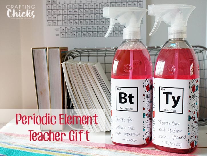 Periodic Element Teacher Gift Idea - Scientific Thank You Printable