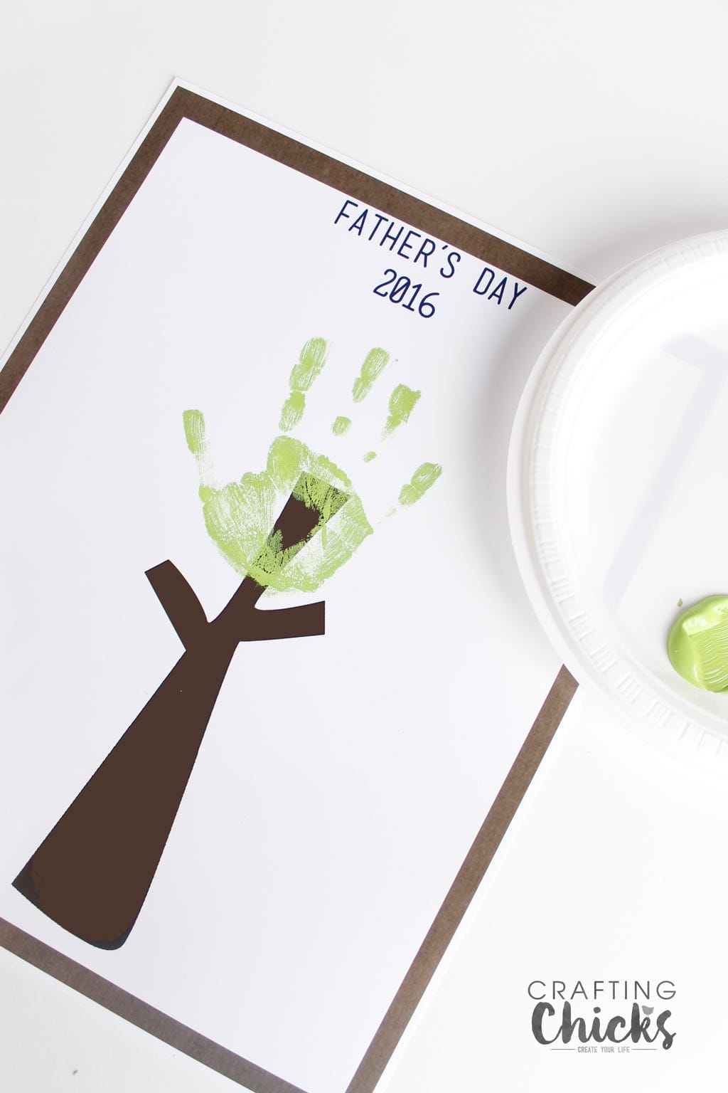 Father's Day Handprint Tree. Great gift idea.