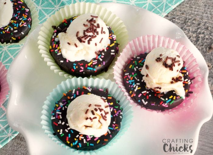 Mini Donut Ice Cream Sundaes are the ultimate easy no bake dessert!