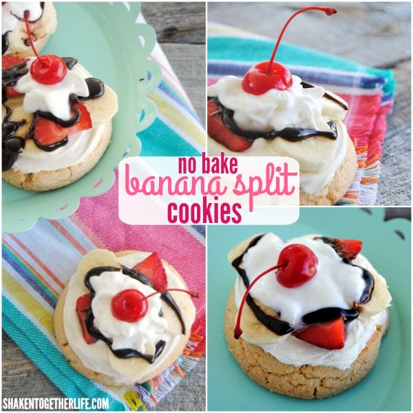 Banana Split Cookies from Shaken Together - no bake and SO fun!