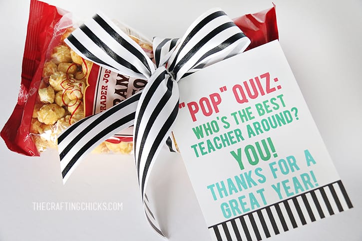 popcorn teacher tag gift