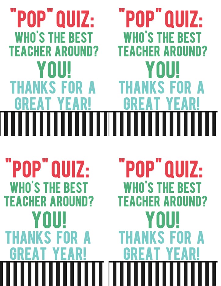 Printable Teacher Appreciation Tag