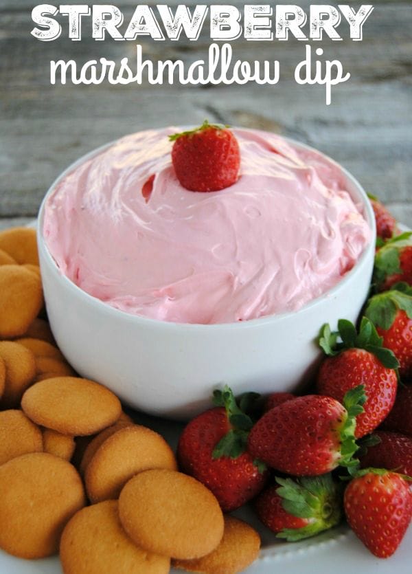 Strawberry Marshmallow Dip from Shaken Together - just 2 easy ingredients!