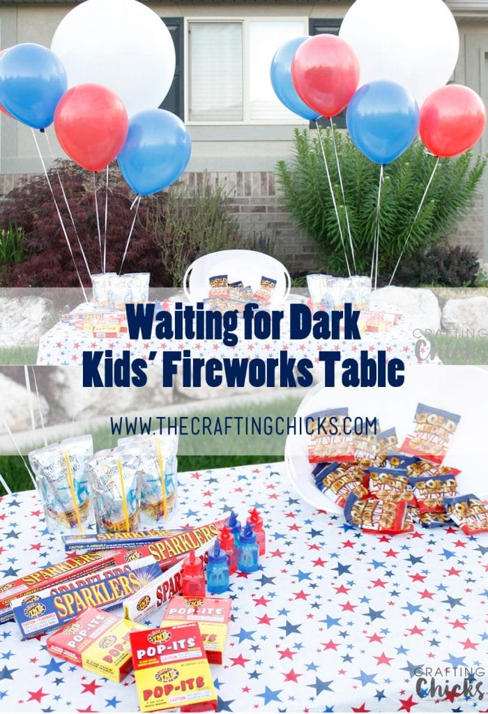 Waiting For Dark Kids Fireworks Table