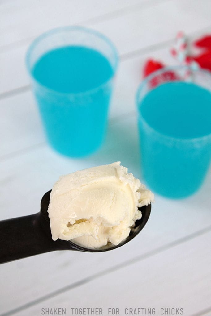No float is a float without ice cream! We used classic vanilla to top our Ocean Floats!