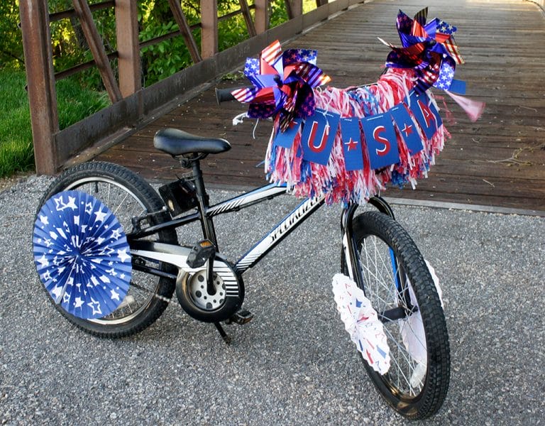 Red, White and Blue Bike Decorations