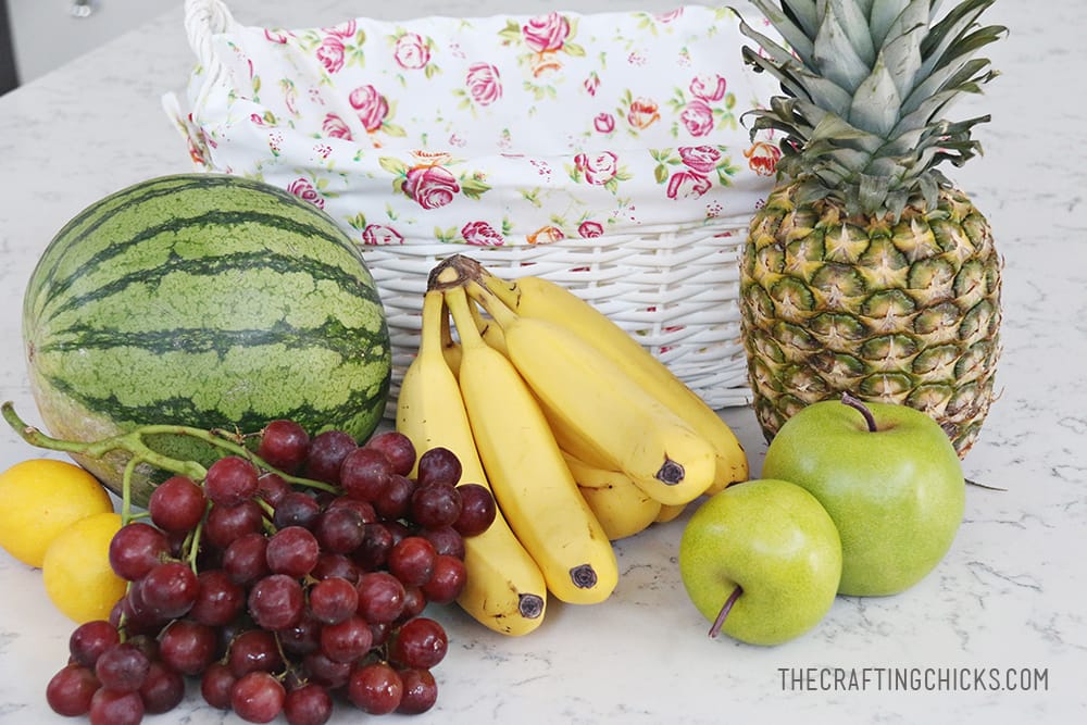 Fruit Basket Gift Idea with Free Printable Tag