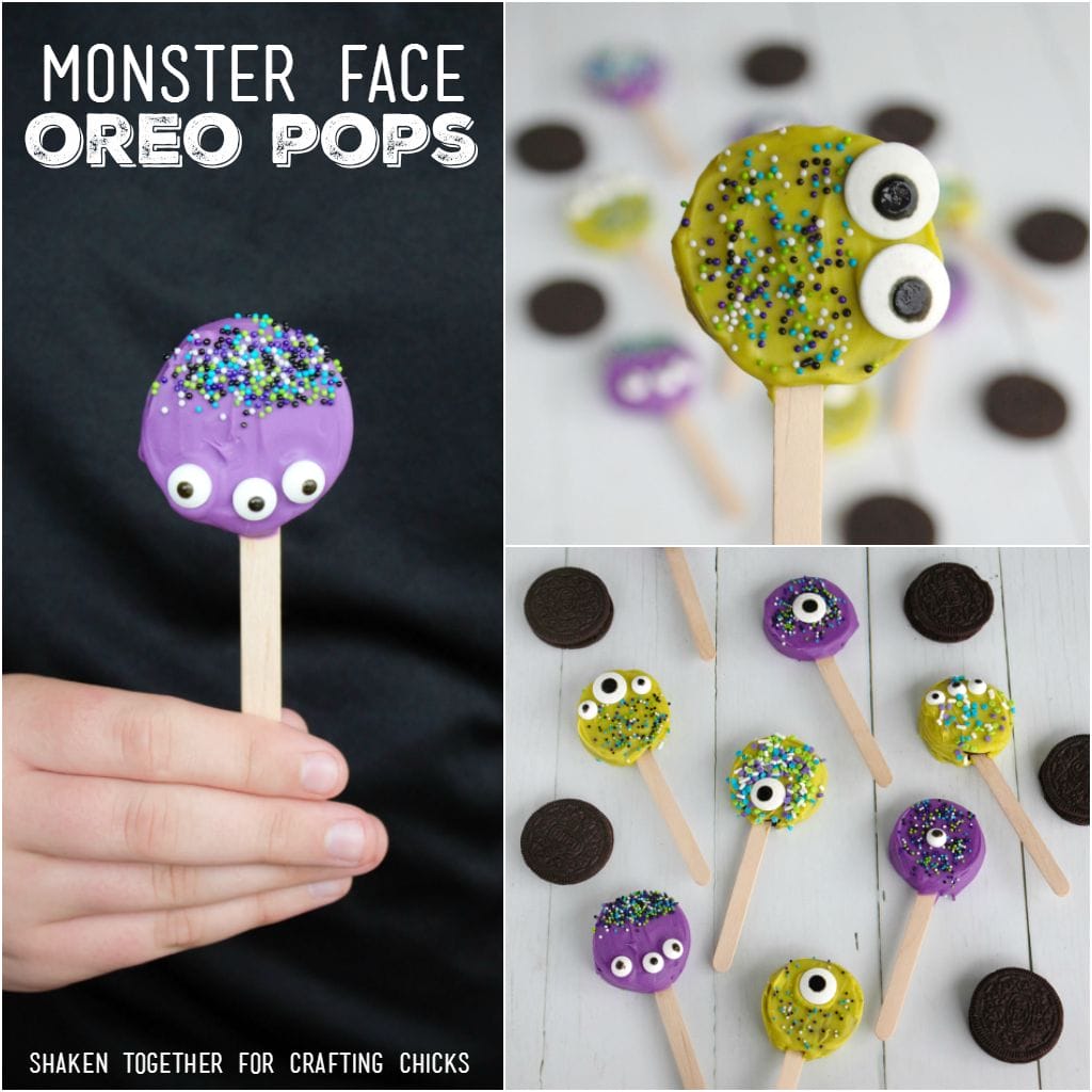 Monster Face Oreo Pops