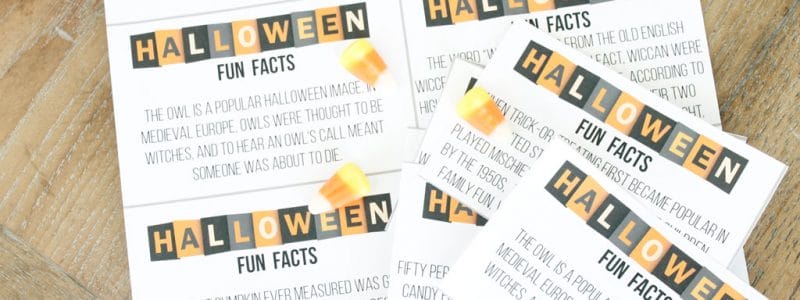 Halloween Fun Facts Printables