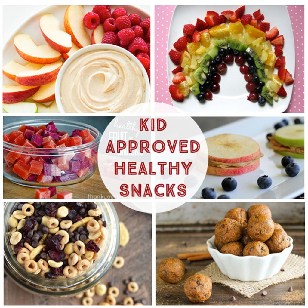 Kid Approved Healthy Snacks - Fruit Dip, Vegetables, Trail Mix, Energy Bites, Fruit Snacks, Yogurt Pops and so many yummy recipes!