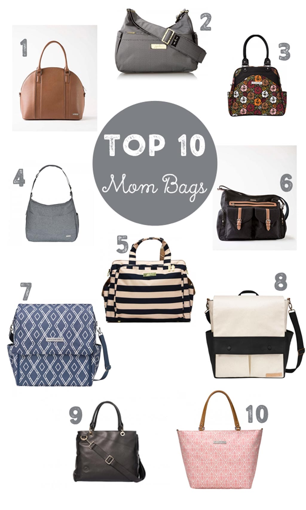 Top 10 Mom Bags - Diaper Bags for all stages of motherhood - even a bag for Dad!