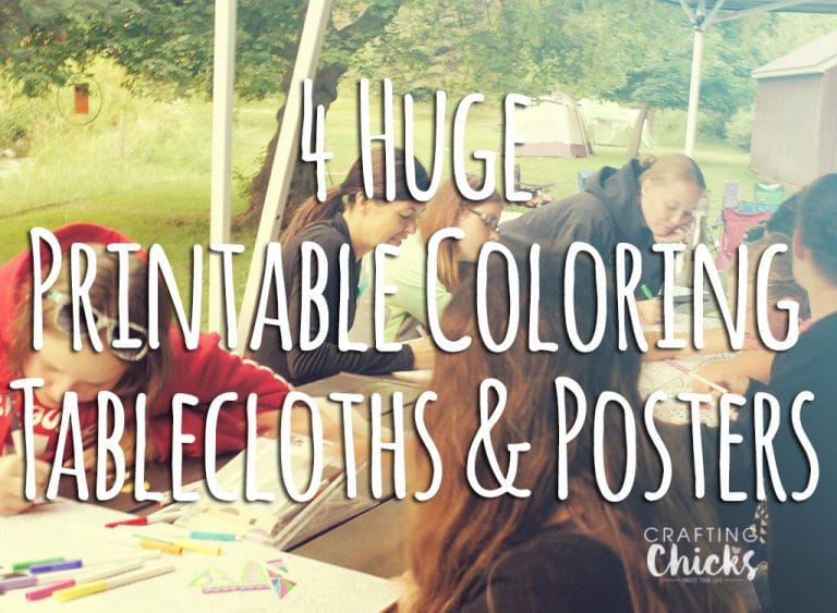 Printable Coloring Tablecloths and Posters