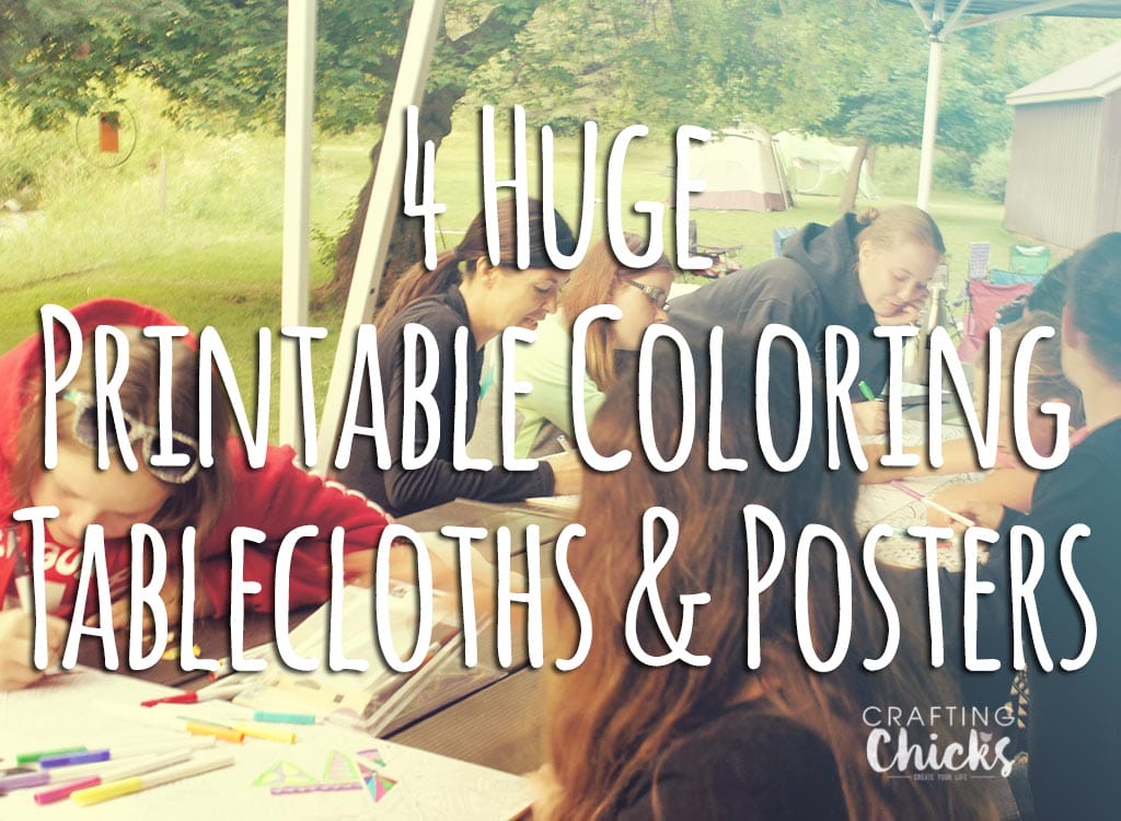 coloring posters and tablecloths