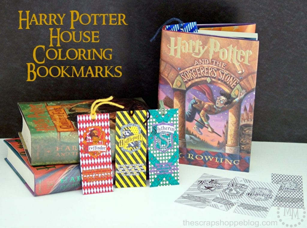 Hogwarts House Coloring Bookmarks
