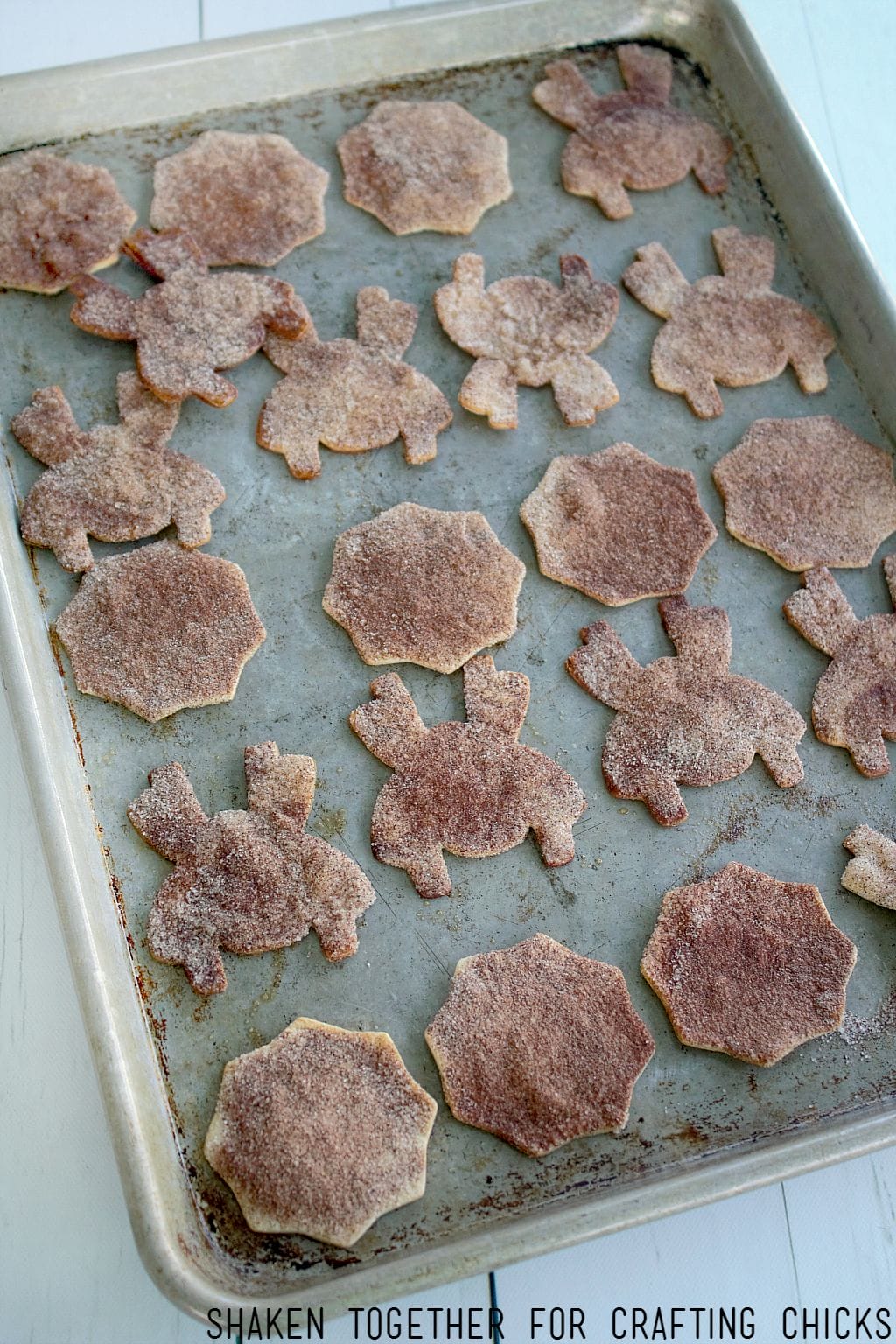 Cinnamon Sugar Spider Chips are baked up with a generous sprinkle of cinnamon sugar!