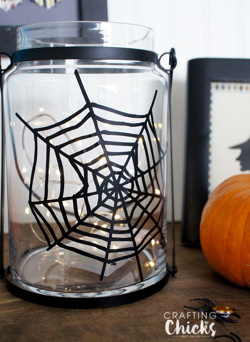 Spiderweb Lantern Halloween Decor