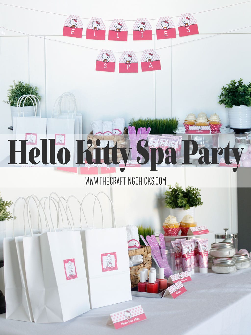 Hello Kitty Spa Party is the perfect way to add a fun flare to a little girls spa party. Adding fun pops of pink this party will be a hit.