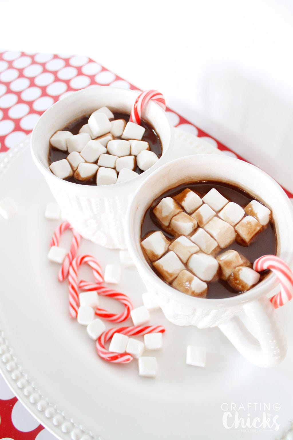 Make a batch of this Easy Peppermint Hot Chocolate for your next party or get together. A delicious drink for everyone with minimal time in the kitchen for you.