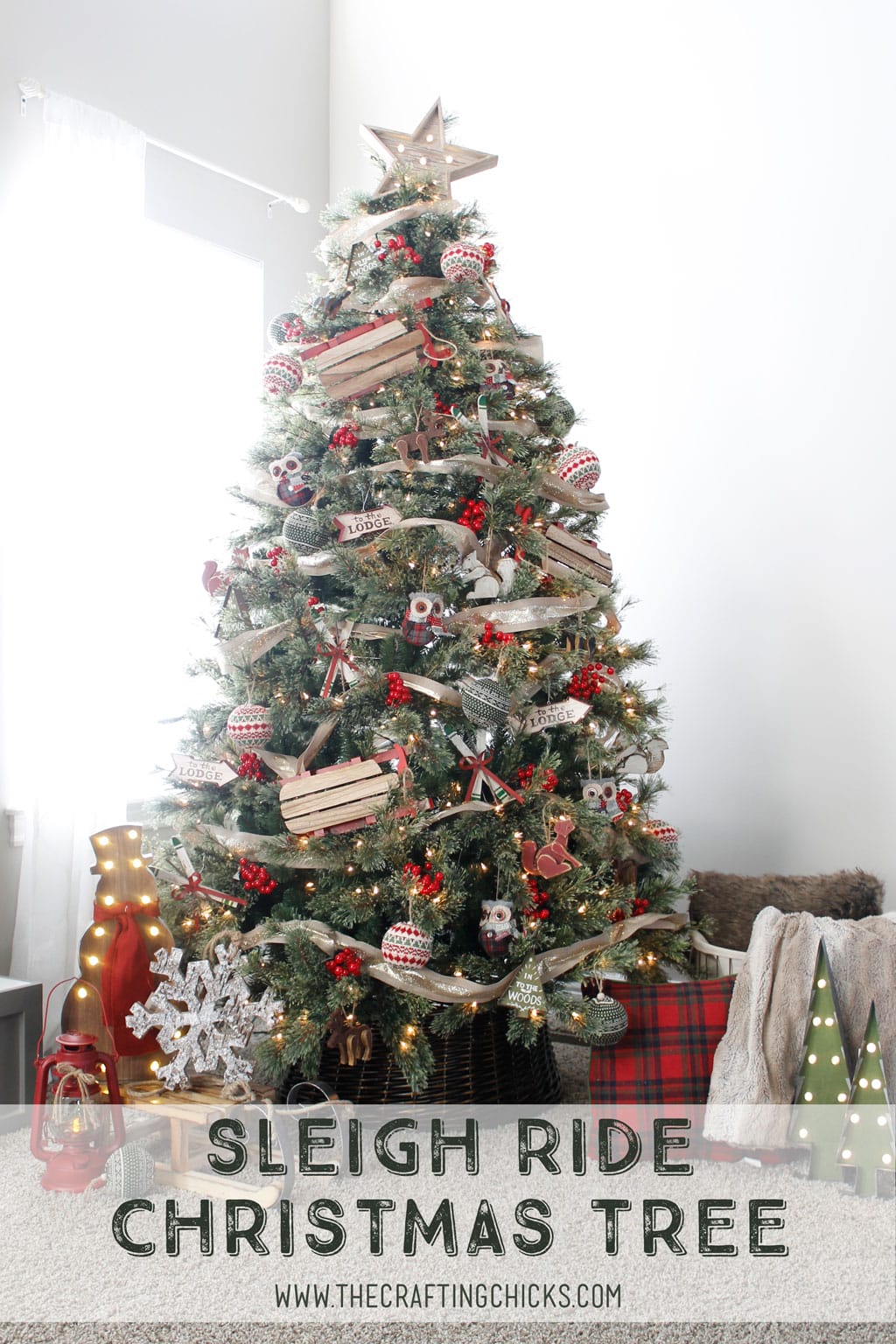 DIY Sleigh Ride Christmas Tree | Home Decor | Christmas Decor