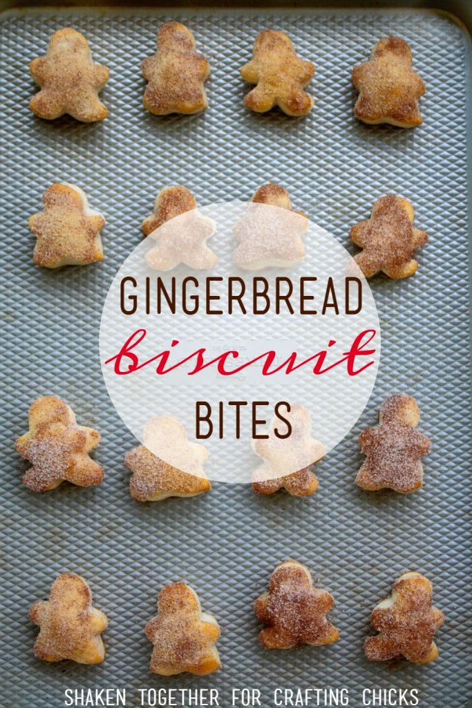 Gingerbread Biscuit Bites are the perfect little bites for your holiday breakfast! They are brushed with butter and dipper in gingerbread sugar - YUM!