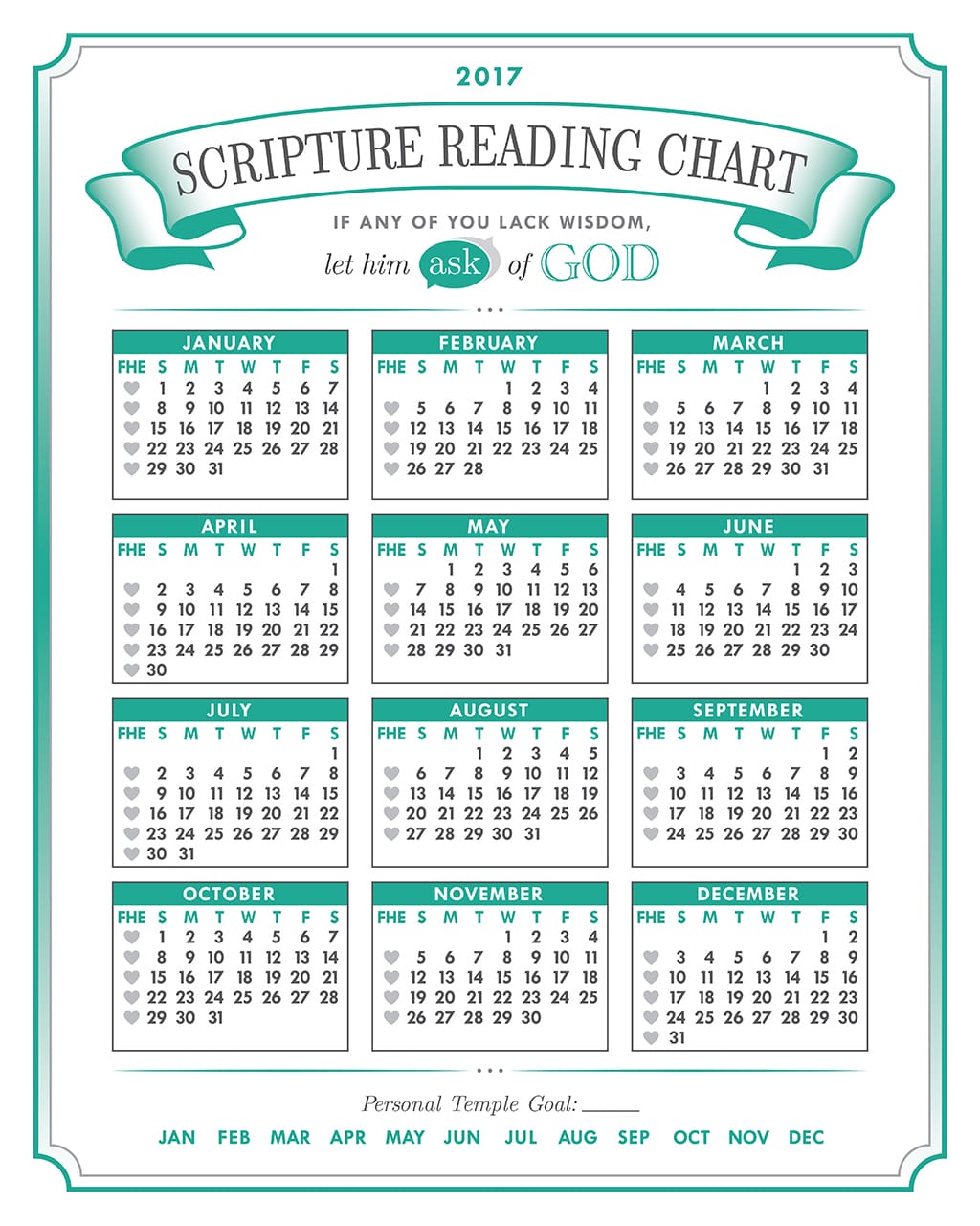 2017 Mutual Themed Scripture Chart Printable