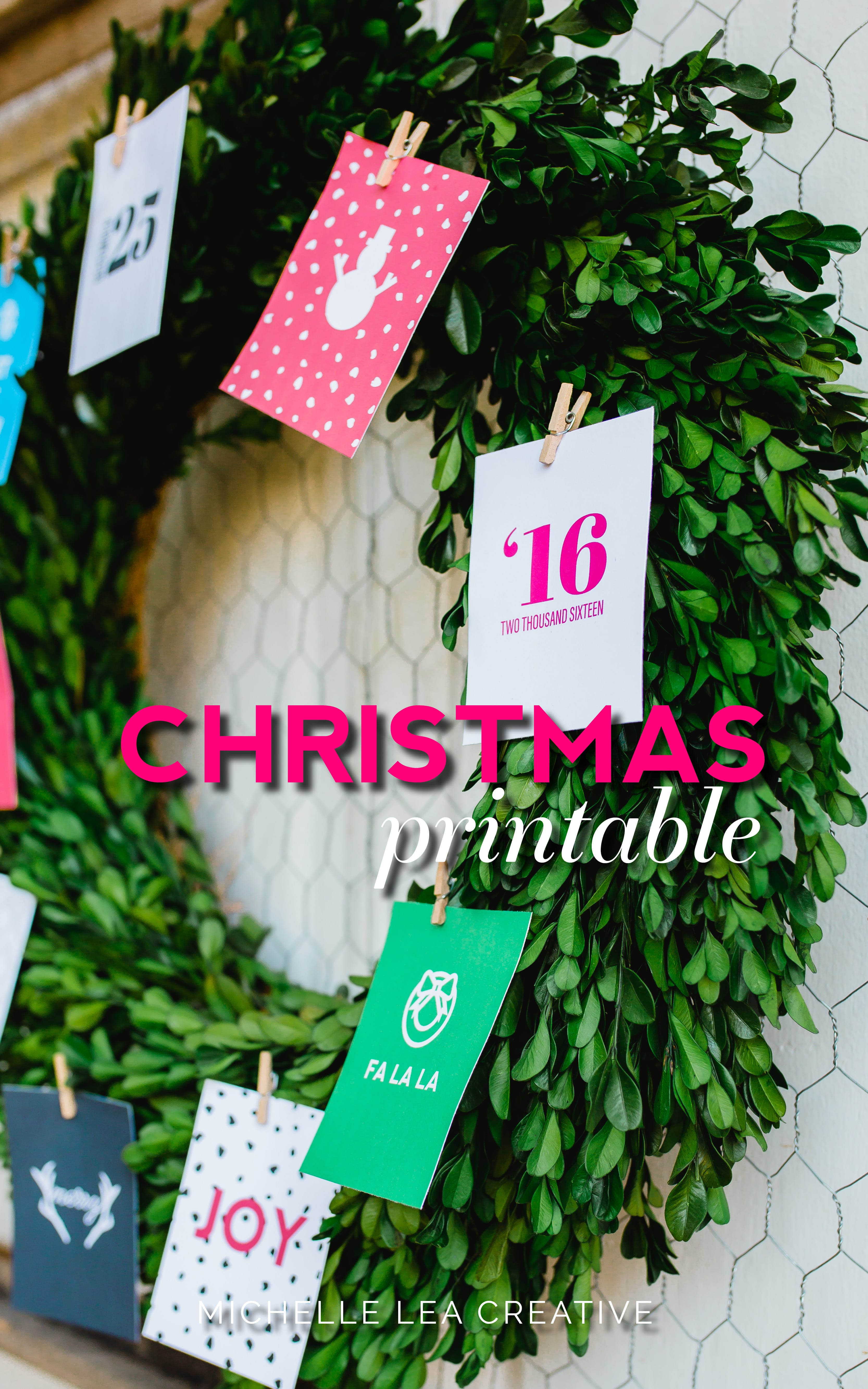 Christmas Tree Printables - A fun way to decorate in small spaces