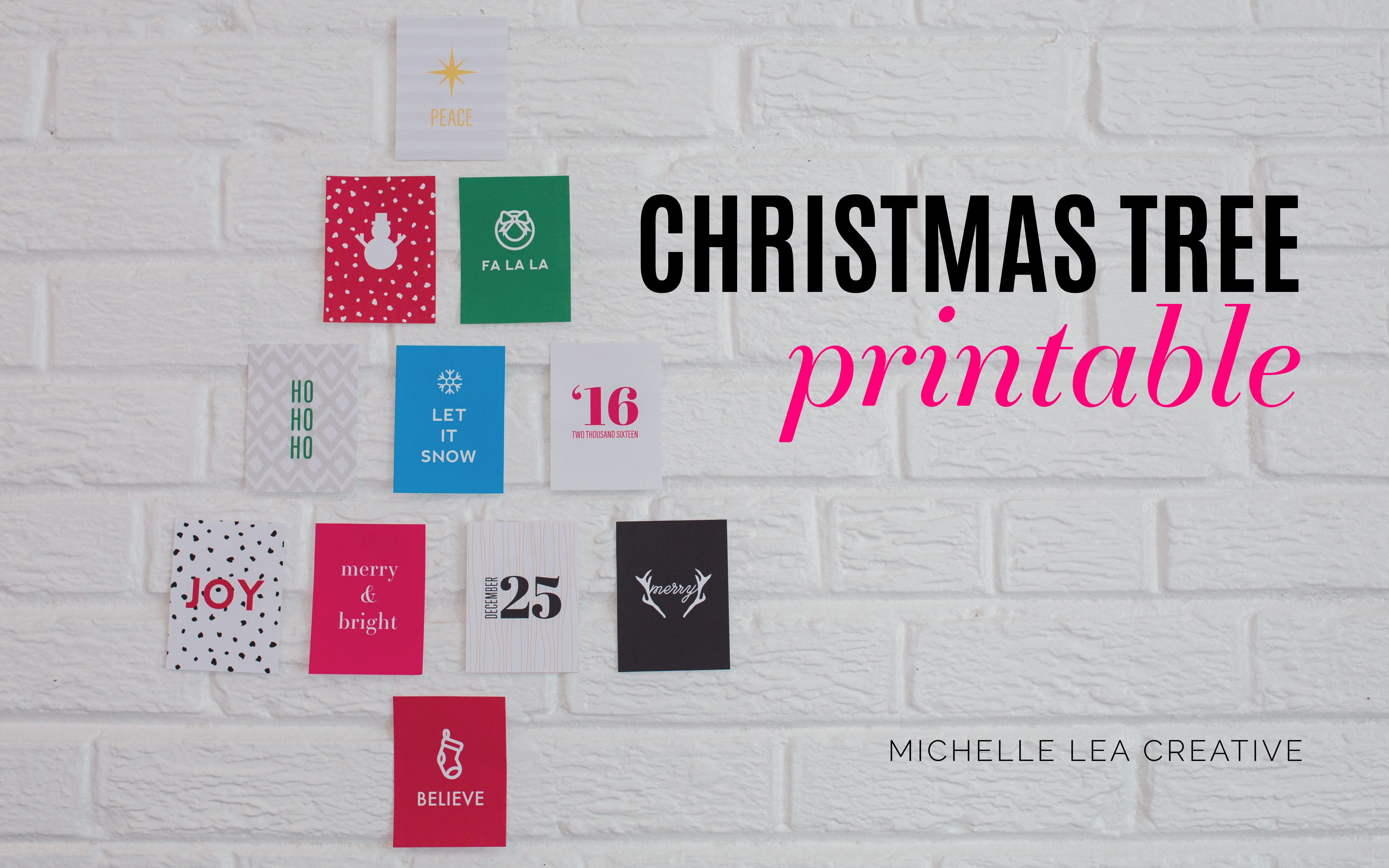 Christmas Tree Printables - A fun way to decorate in small spaces