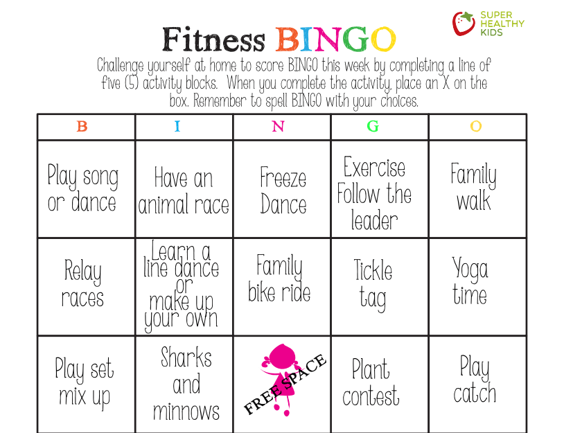 Fitness Bingo for Kids