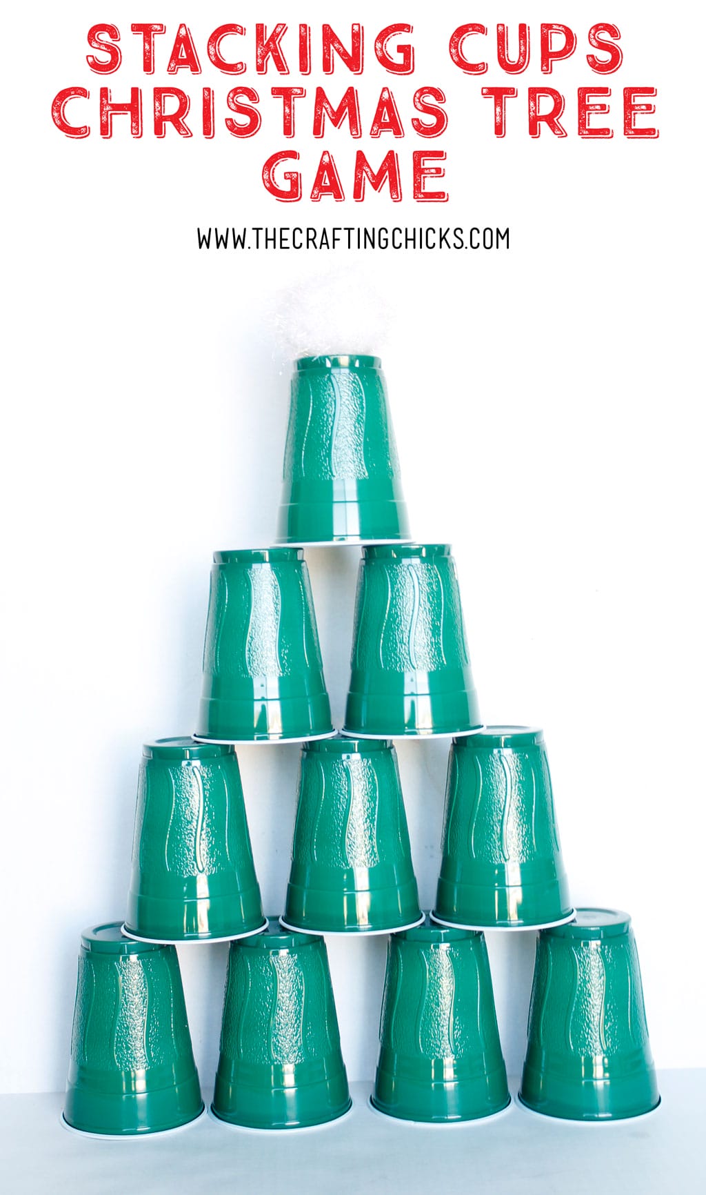 Stacking Cups Christmas Tree Game