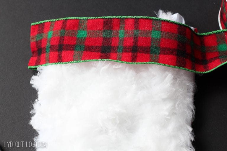 DIY Faux Fur Christmas Stockings