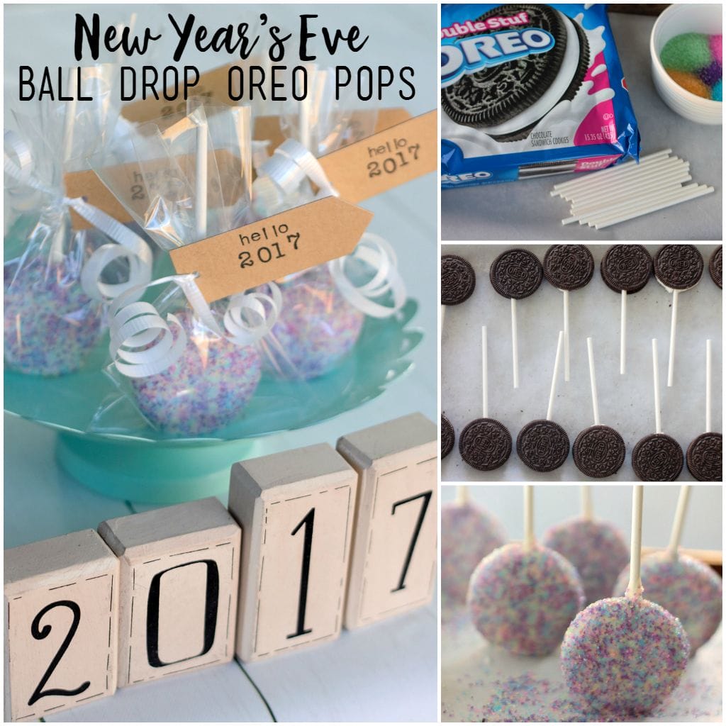 Ring in the new year with these easy no-bake Ball Drop Oreo Pops! Eat the at midnight as the ball drops in New York City!
