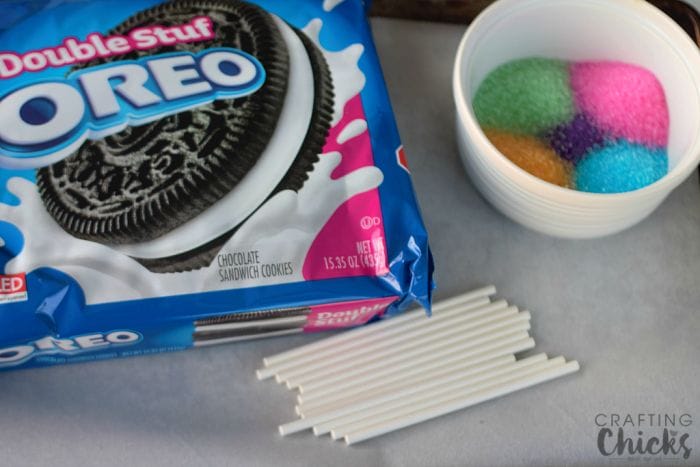 Ball Drop Oreo Pops start with basic supplies from your kitchen!