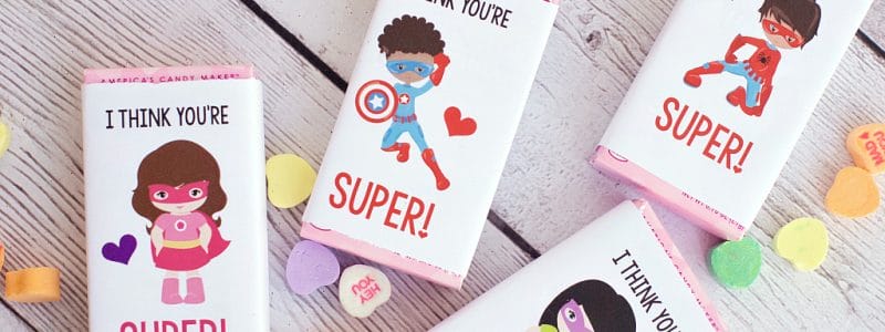 Cute Superhero Valentines for Kids