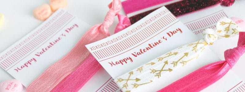 Valentine Elastic Hair Tie Cards